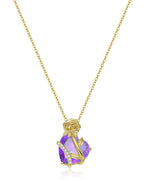 Molenia Heart & Rose Birthstone Necklace