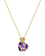 Molenia Heart & Rose Birthstone Necklace