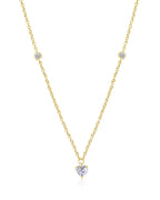 Molenia Heart Shaped White Diamond Necklace