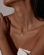 Molenia Heart Shaped White Diamond Necklace