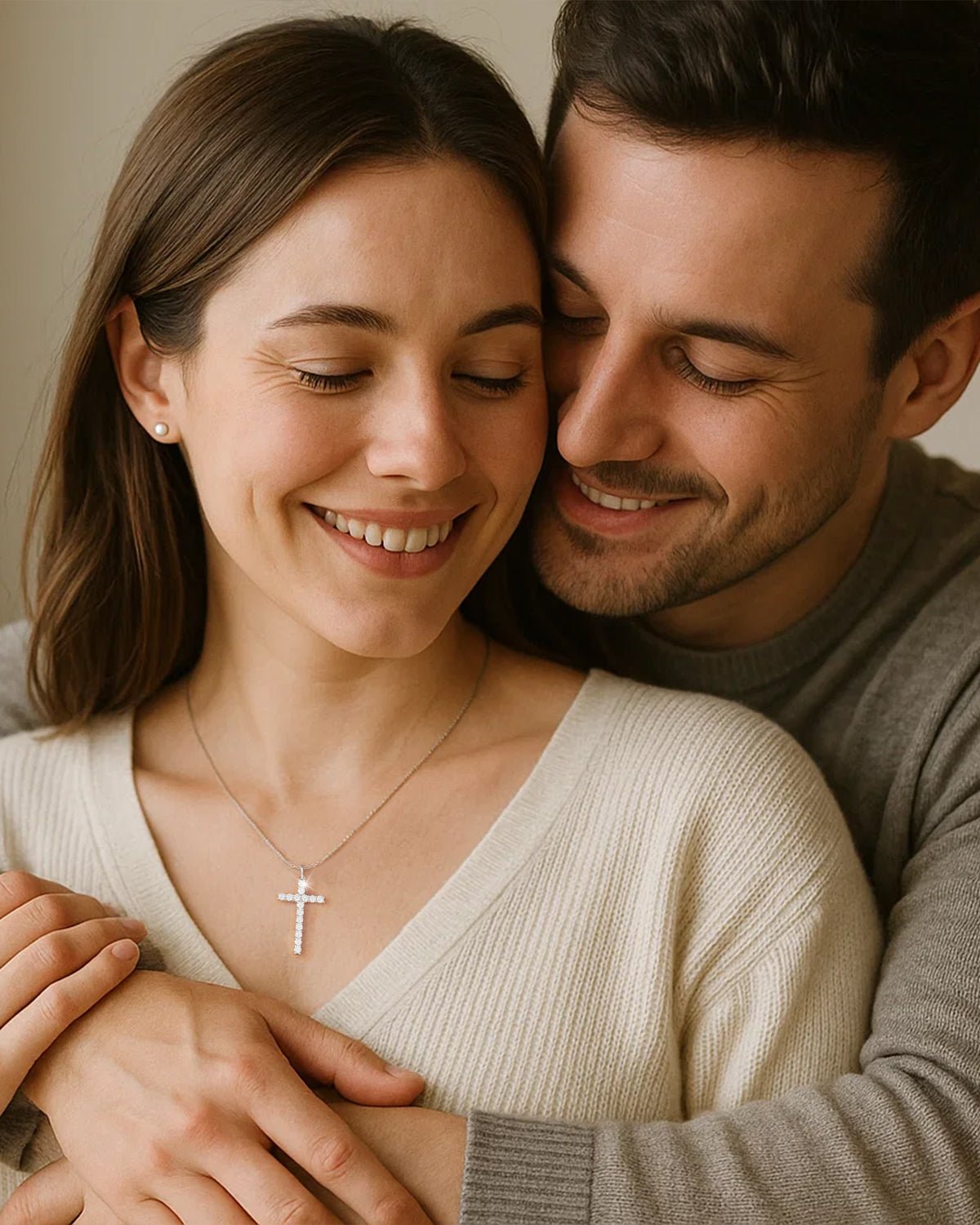 Molenia Moissanite Cross Necklace