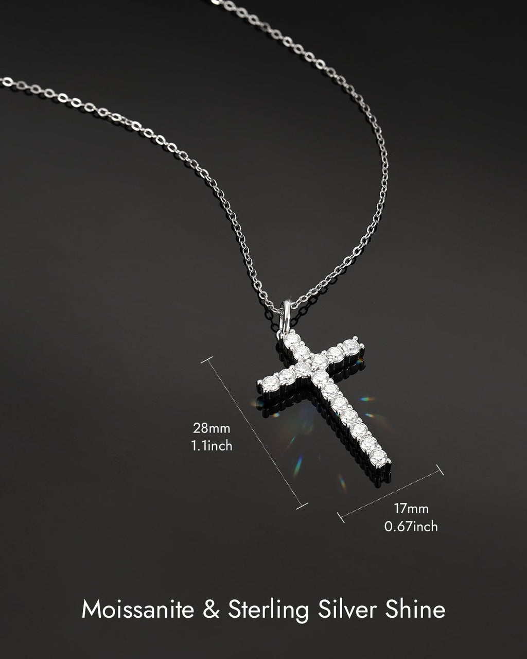 Molenia Moissanite Cross Necklace