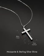 Molenia Moissanite Cross Necklace