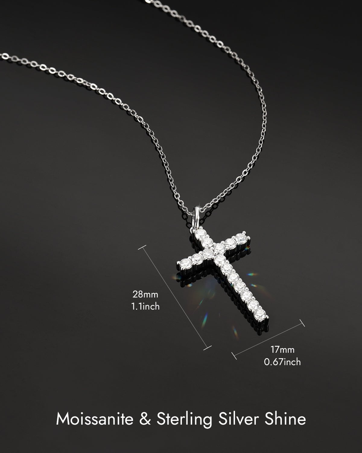 Molenia Moissanite Cross Necklace