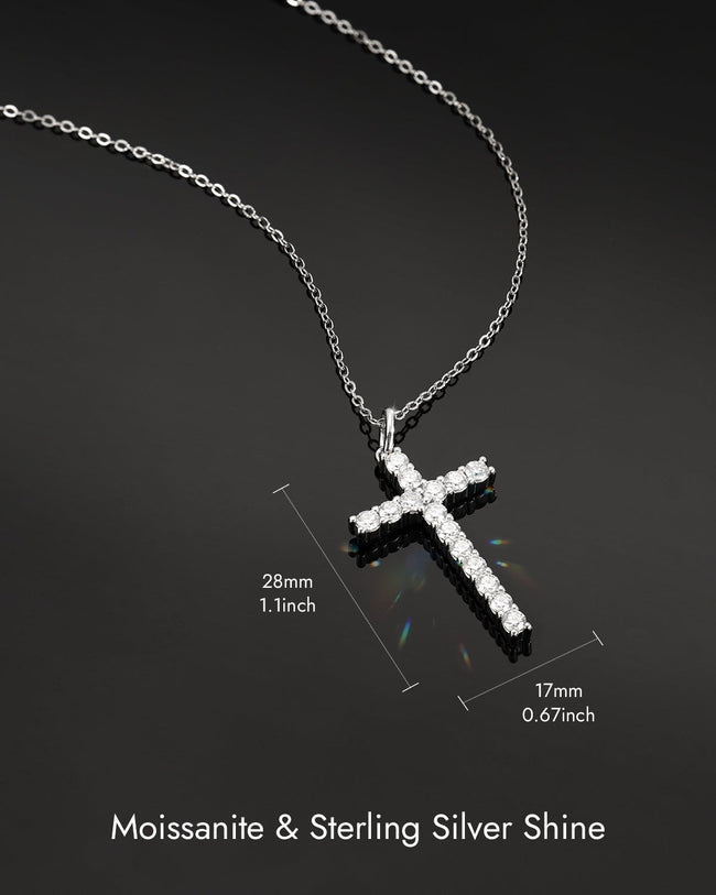 Molenia Moissanite Cross Necklace Main Image