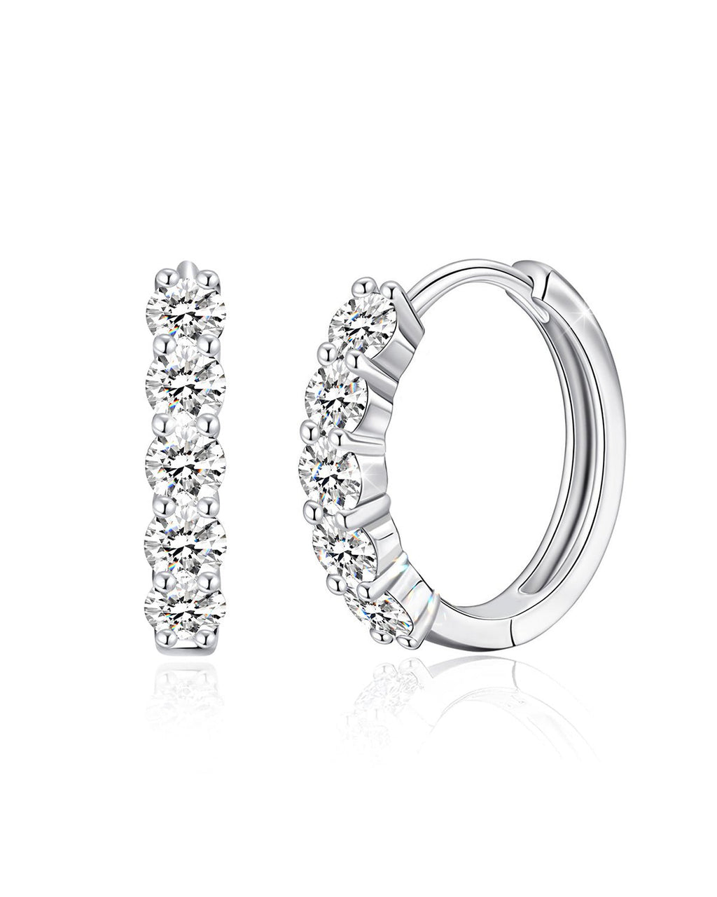 Molenia Moissanite Hoop Earrings