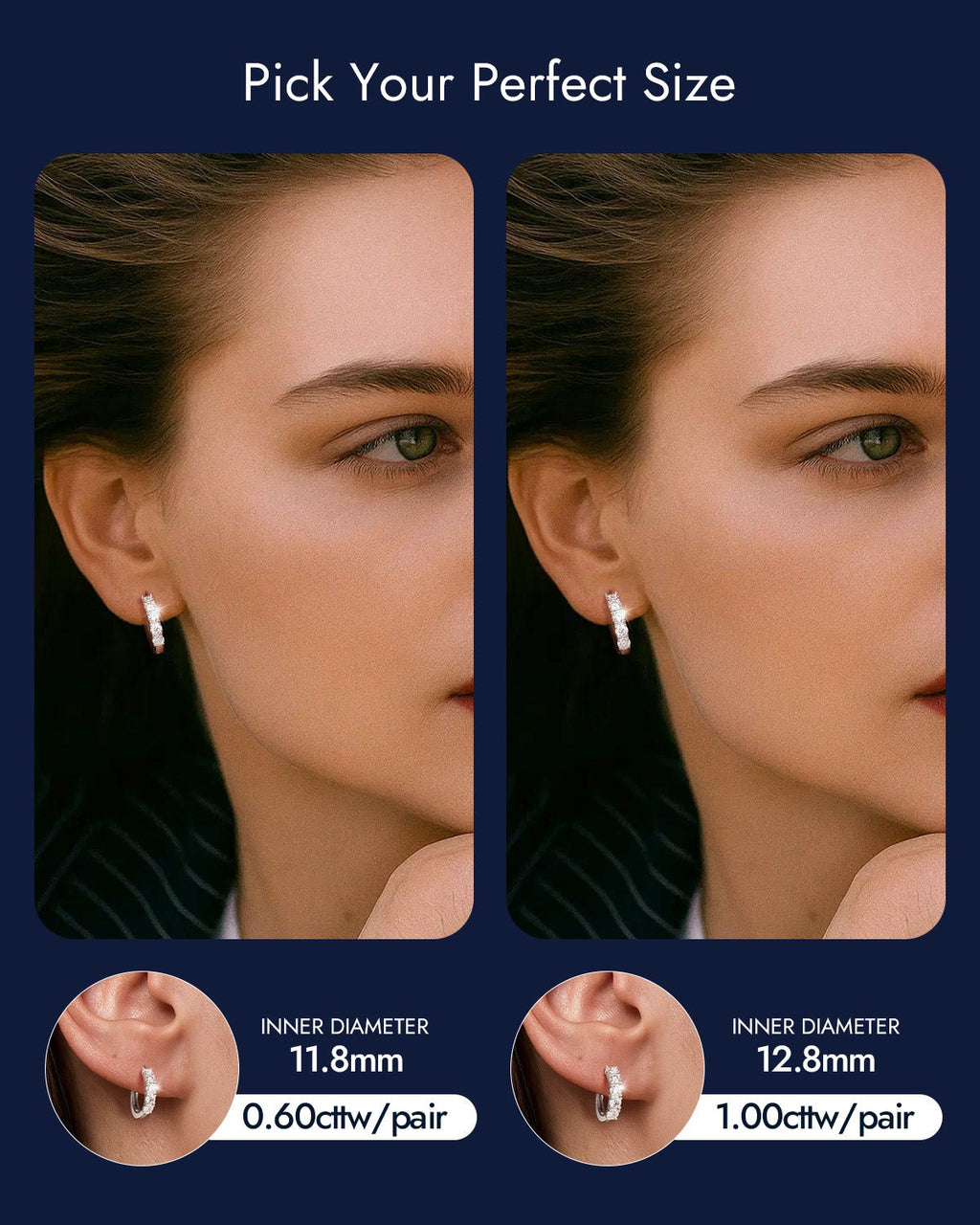 Molenia Moissanite Hoop Earrings