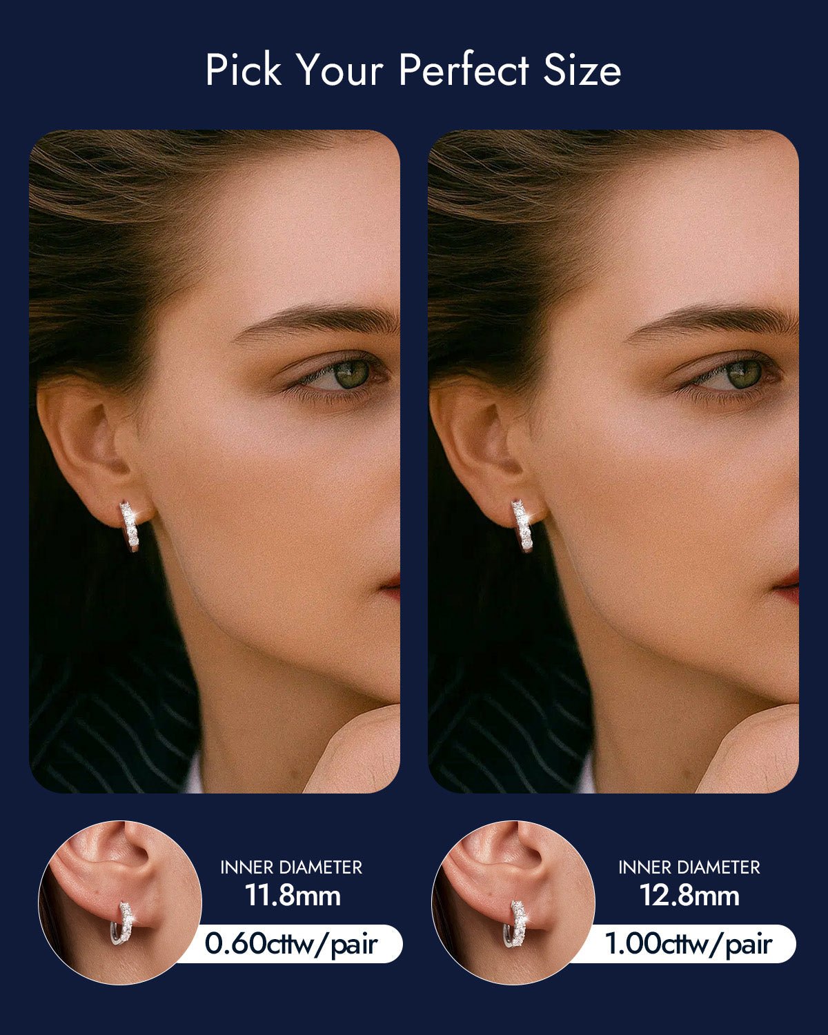 Molenia Moissanite Hoop Earrings