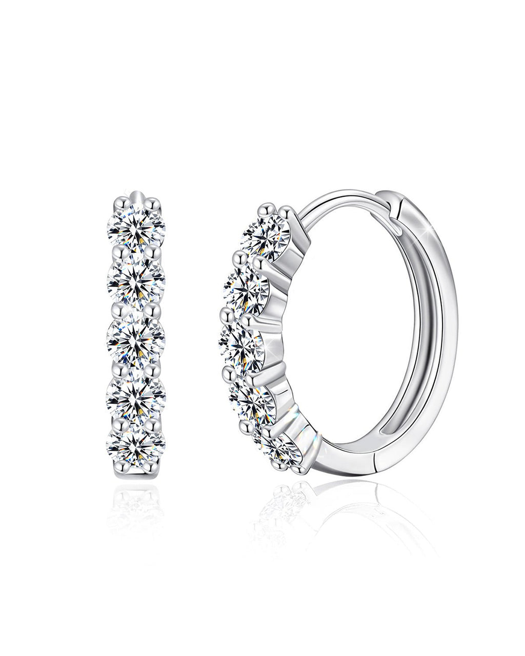 Molenia Moissanite Hoop Earrings