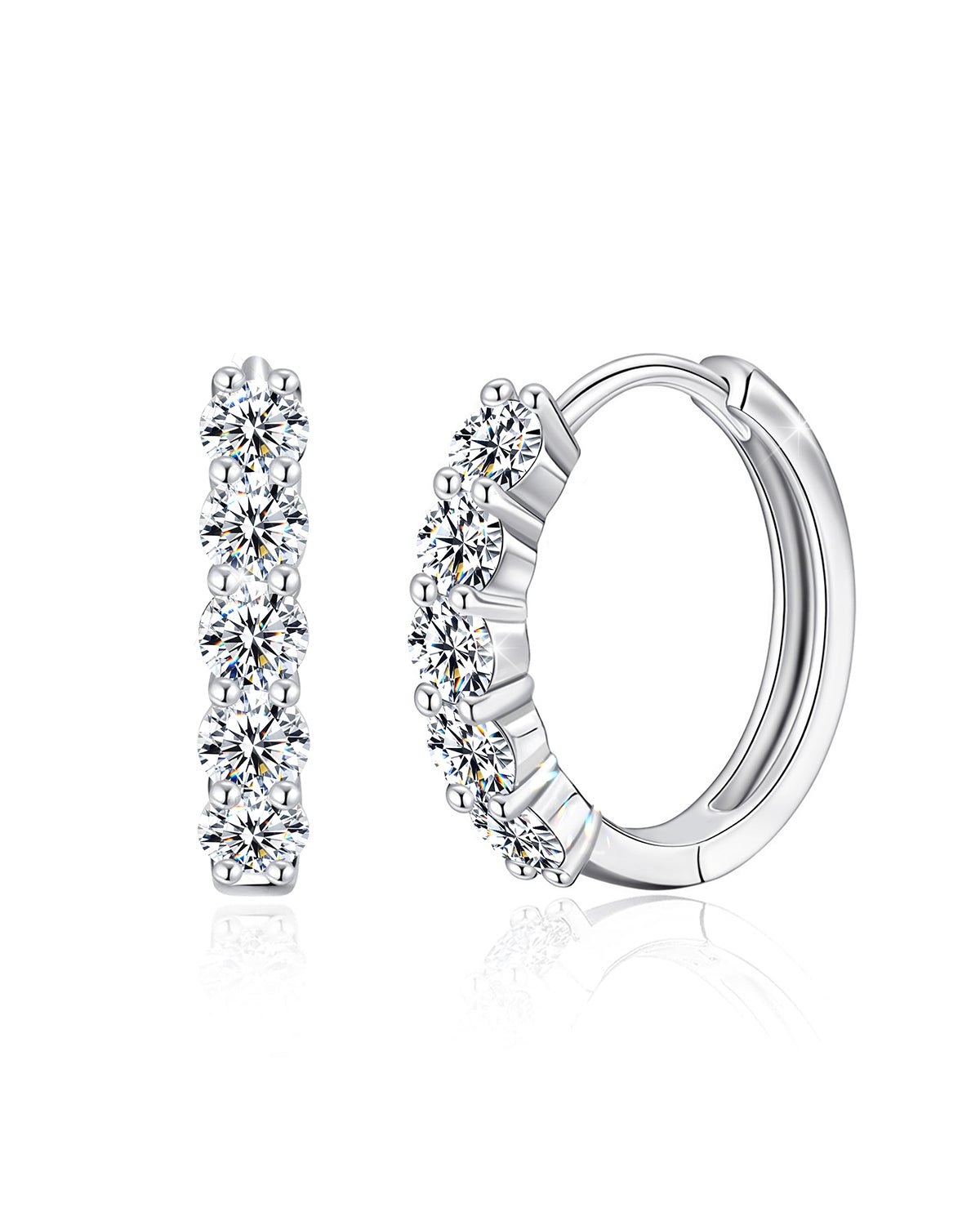 Molenia Moissanite Hoop Earrings