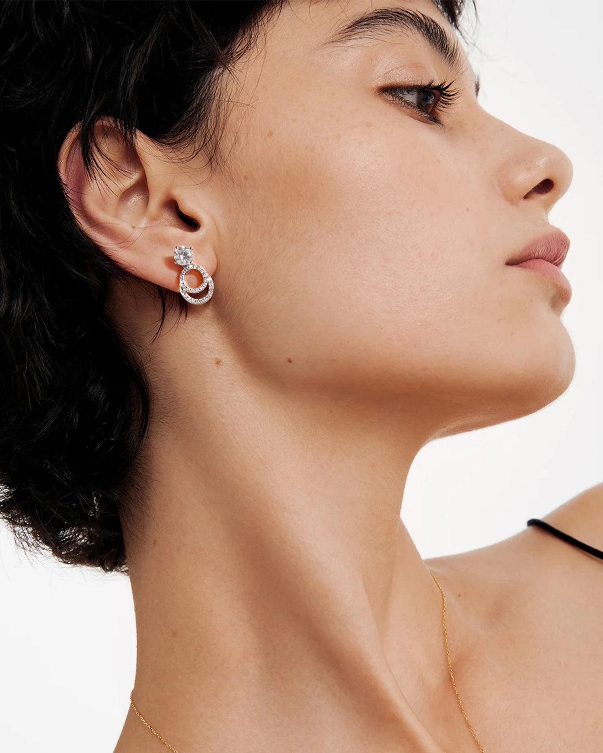 Molenia Moissanite Jacket Earrings Drop