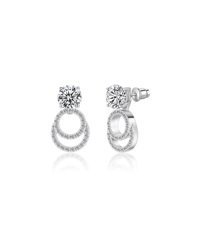 Molenia Moissanite Jacket Earrings Drop Hover Image