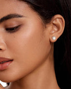 Molenia Moissanite Rose Stud Earrings