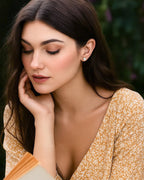 Molenia Moissanite Rose Stud Earrings