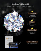 Molenia Moissanite Rose Stud Earrings