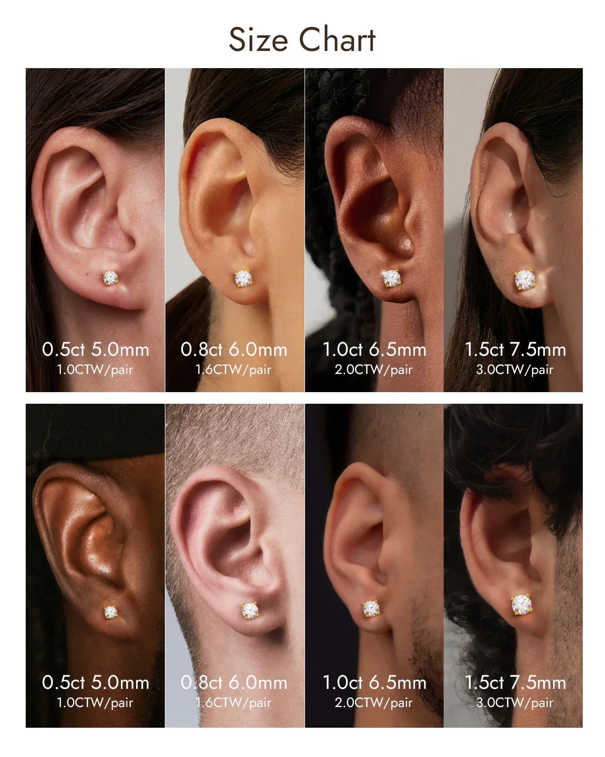 Molenia Moissanite Stud Earrings