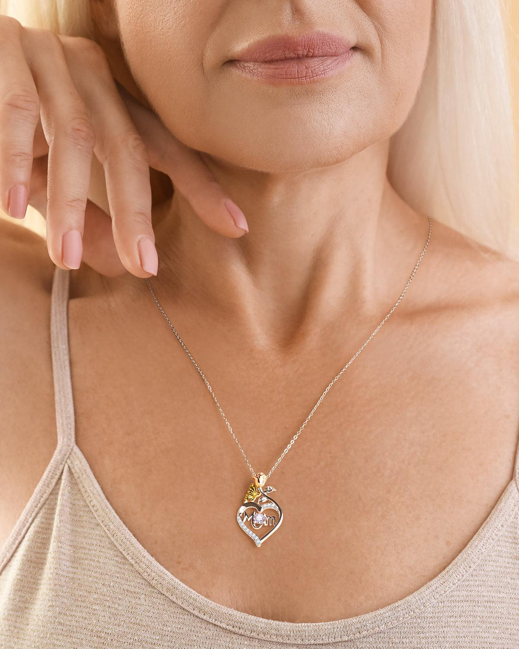 Molenia Mom Birthstone Necklace