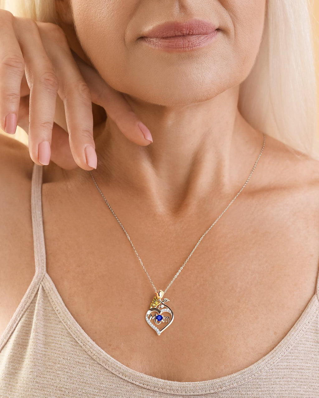 Molenia Mom Birthstone Necklace