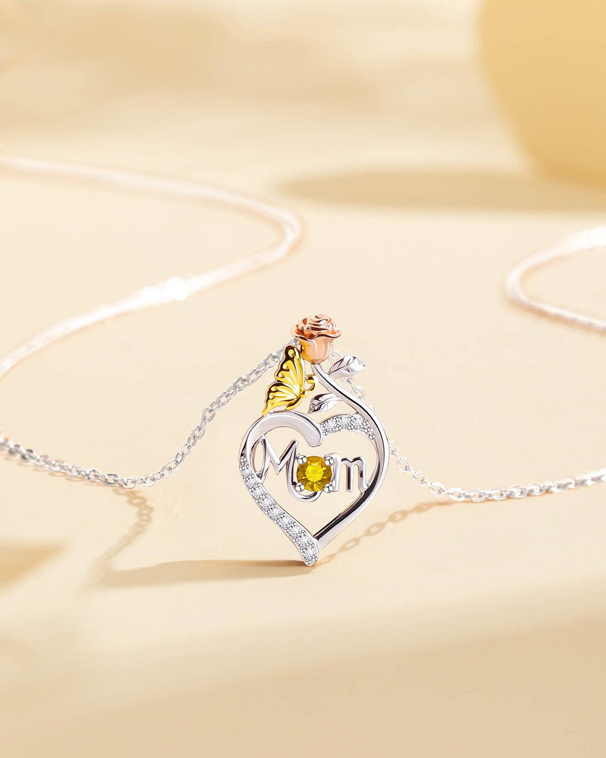 Molenia Mom Birthstone Necklace