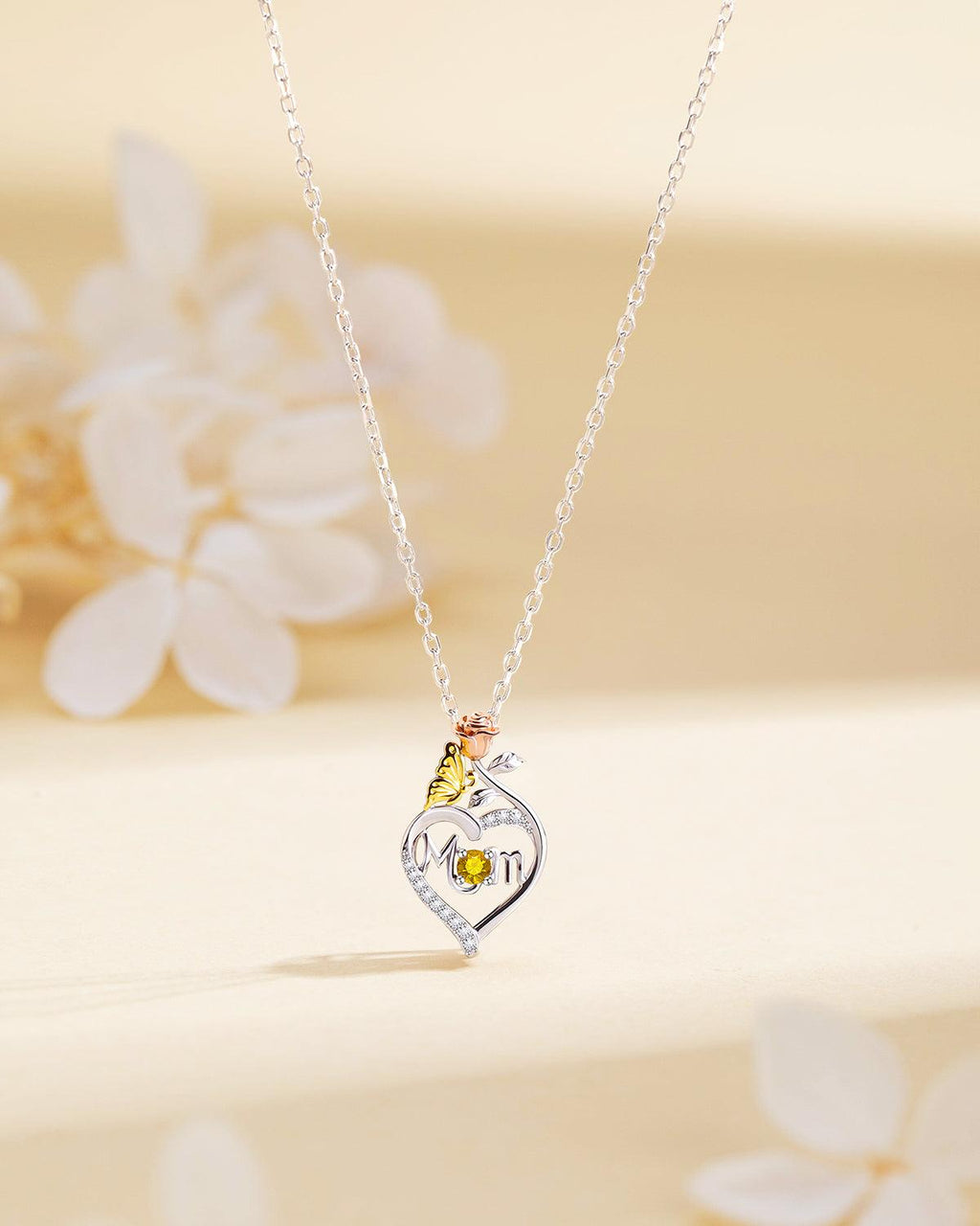 Molenia Mom Birthstone Necklace