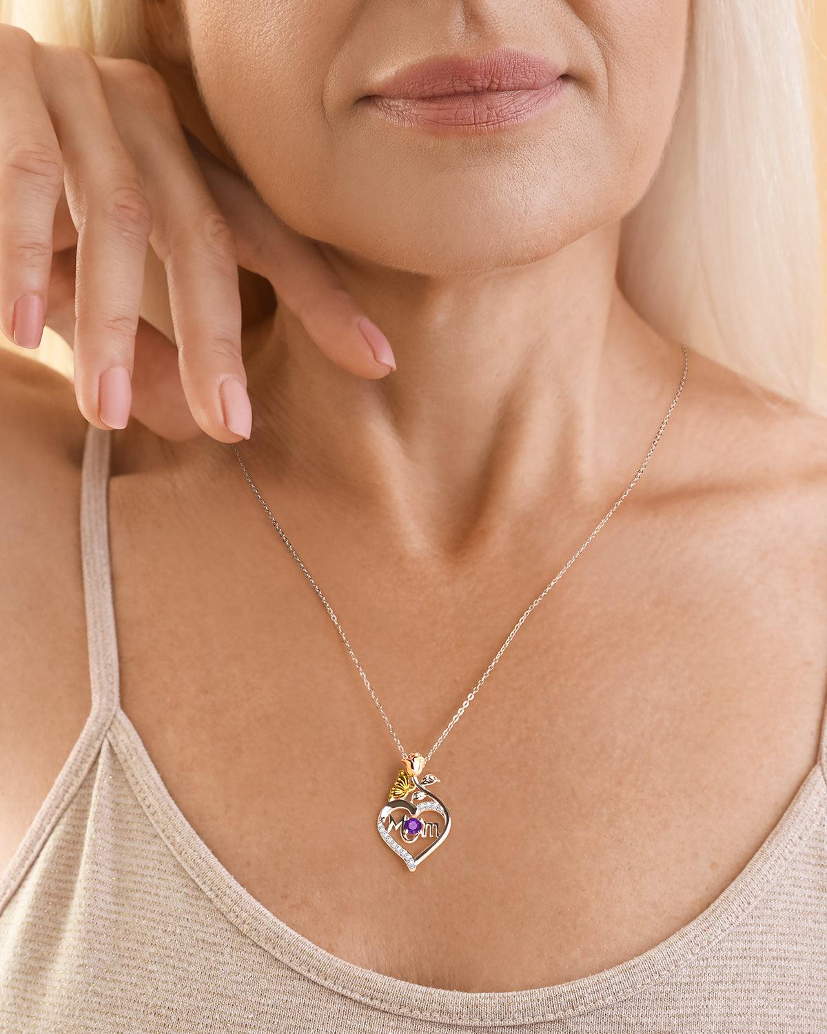 Molenia Mom Birthstone Necklace