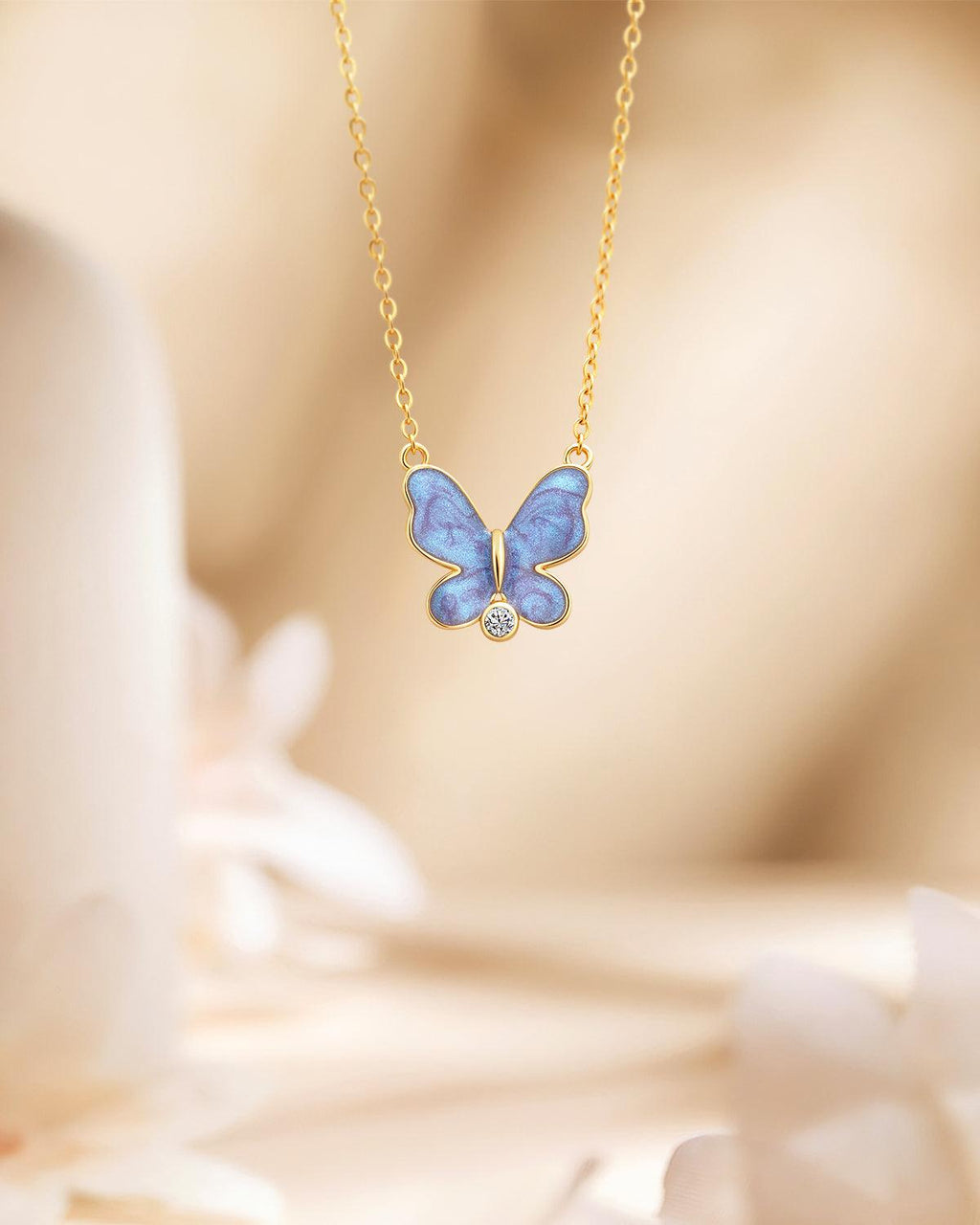 Molenia Purple Butterfly Necklace