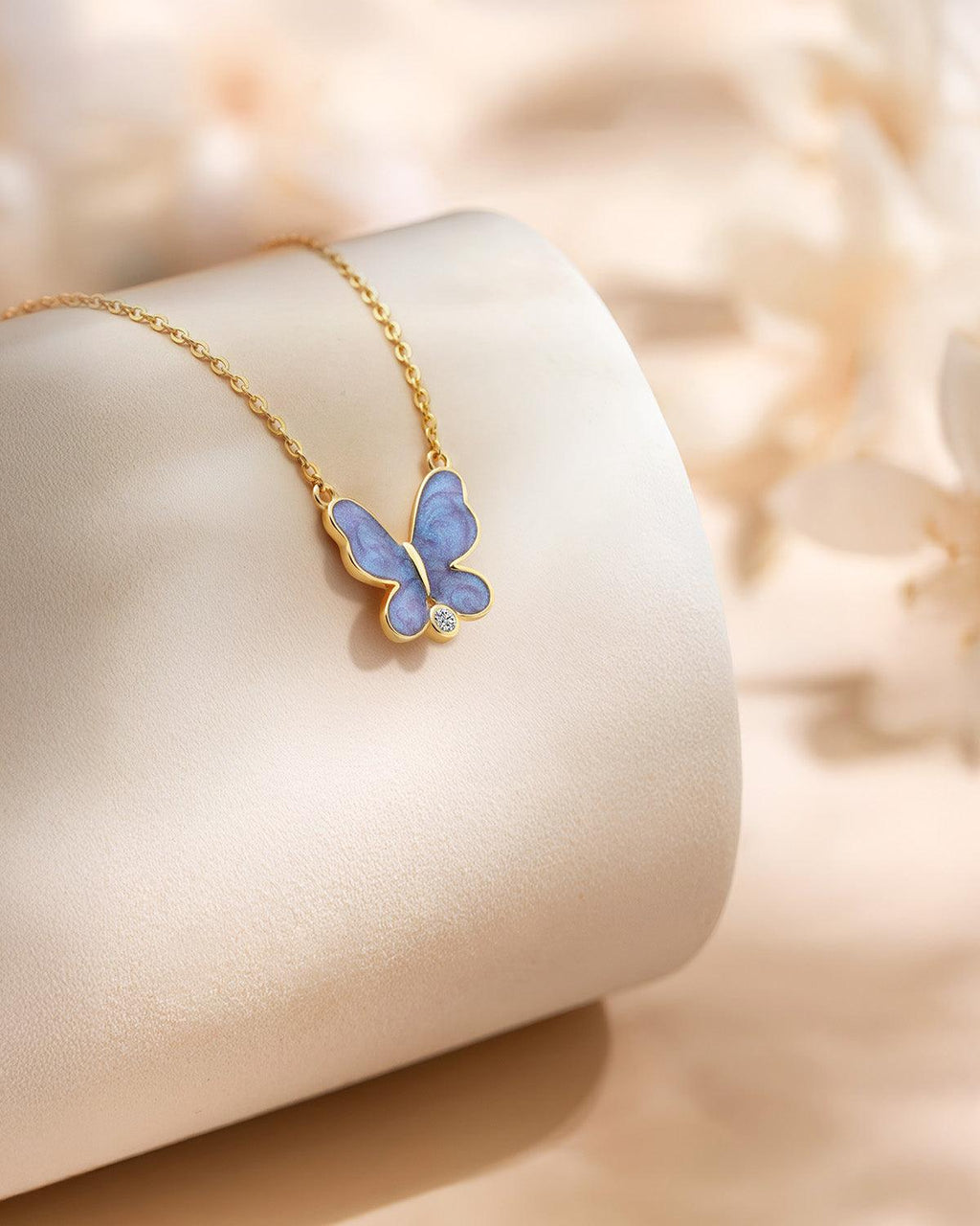 Molenia Purple Butterfly Necklace