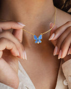 Molenia Purple Butterfly Necklace