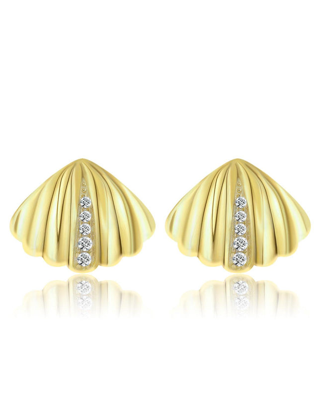 Molenia Shell Stud Earrings Hover Image