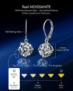 Molenia Silver Moissanite Drop Earrings
