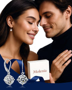 Molenia Silver Moissanite Drop Earrings