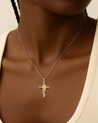 Molenia Sunflower Cross Necklace