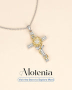 Molenia Sunflower Cross Necklace