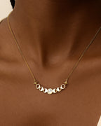 Moon Phase Necklace with Moonstone