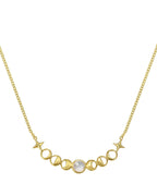 Moon Phase Necklace with Moonstone