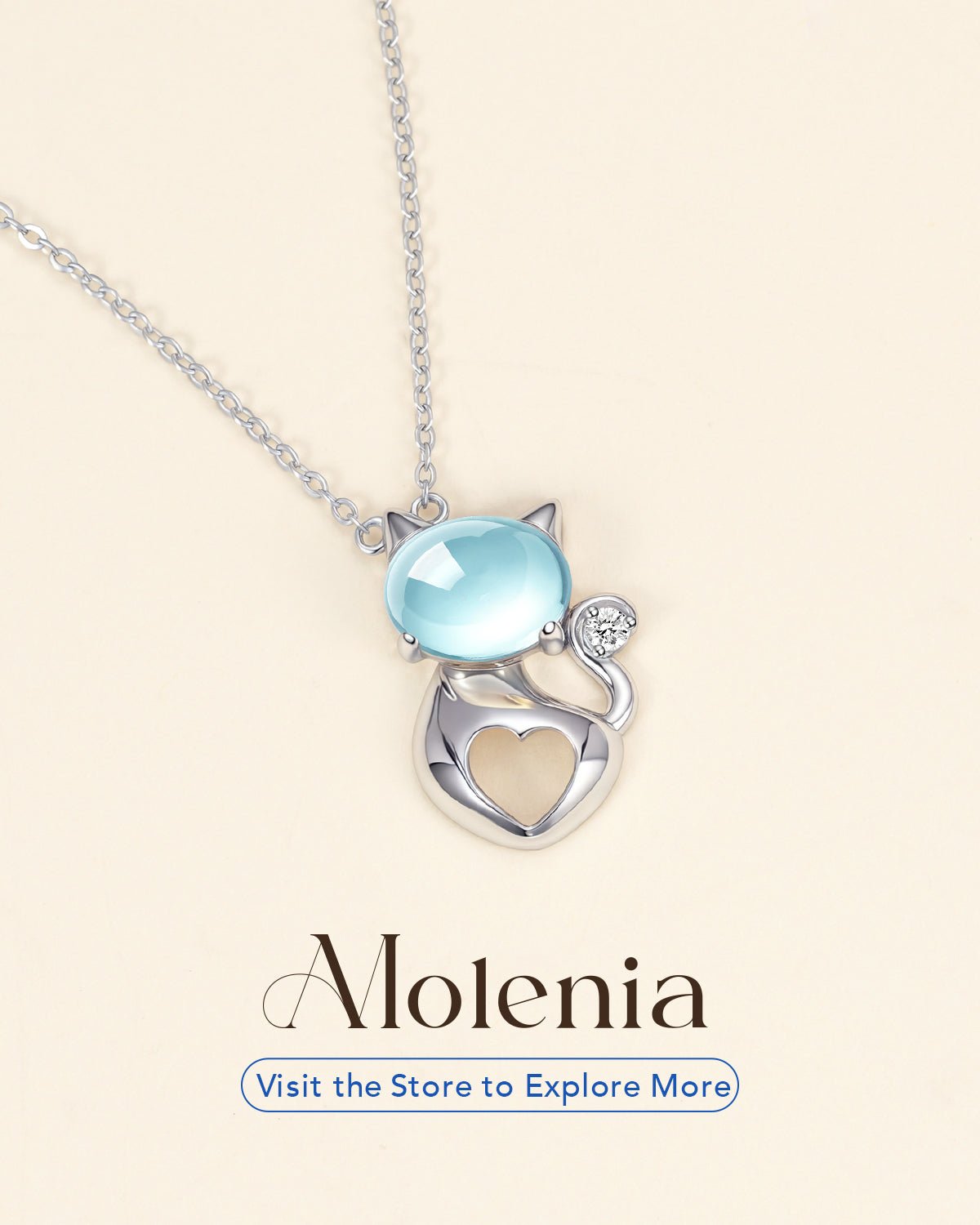 Moonstone Cat Necklace