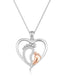 Mother and Baby Footprint Heart Necklace – New Mom Jewelry Gift