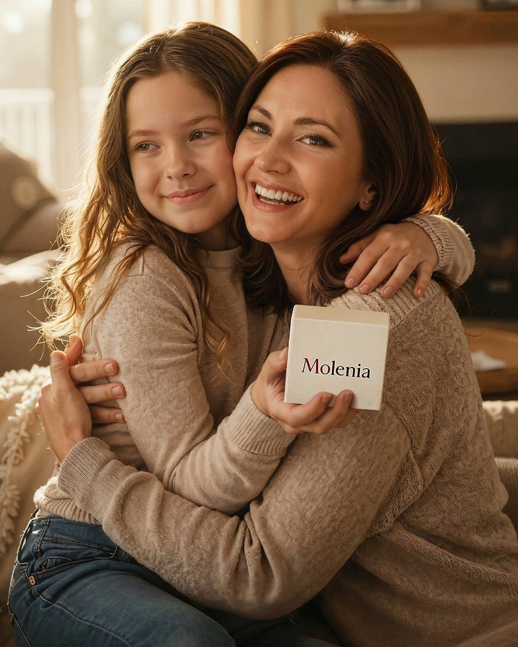 Mother and Baby Footprint Heart Necklace – New Mom Jewelry Gift