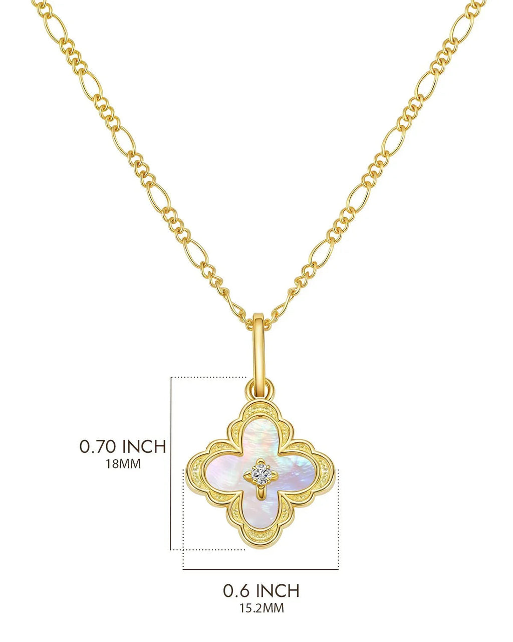Mother of Pearl Clover Necklace