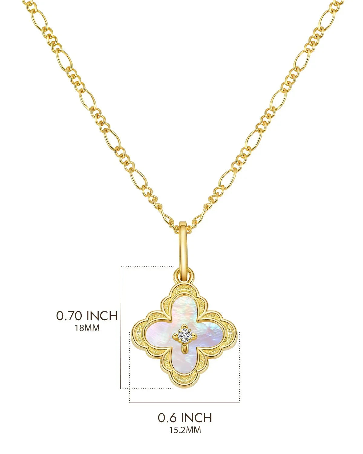 Mother of Pearl Clover Necklace