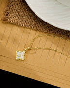 Mother of Pearl Clover Necklace