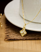 Mother of Pearl Clover Necklace