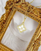 Mother of Pearl Clover Necklace