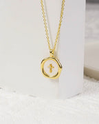 Mother of Pearl Cross Necklace