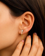 October Opal Birthstone Stud Earrings