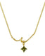 Olive Green CZ Pendant Necklace