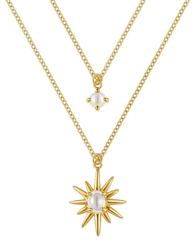 Opal Layered Gold Necklace Hover Image