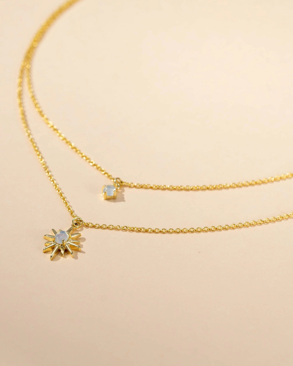 Opal Layered Gold Necklace