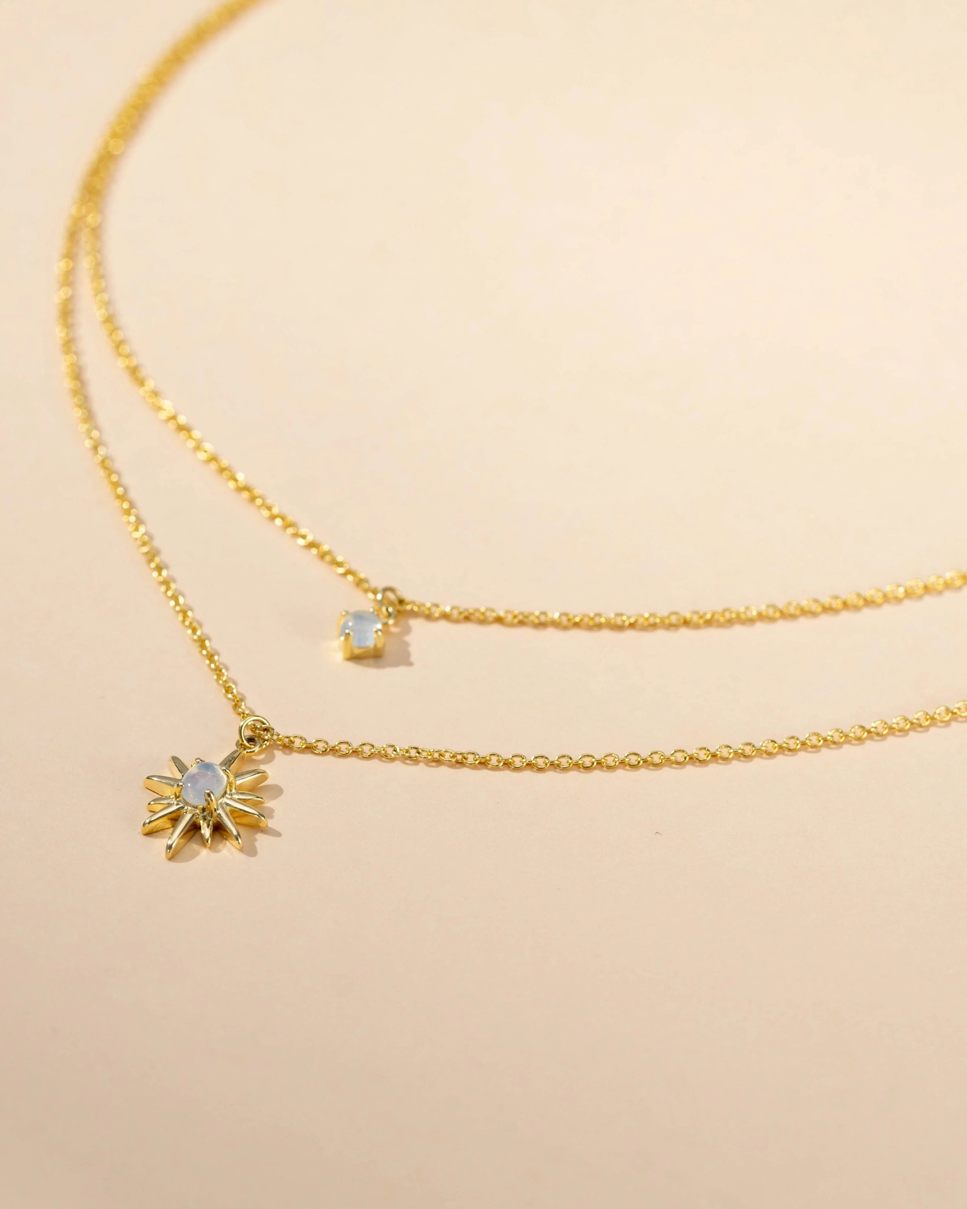 Opal Layered Gold Necklace