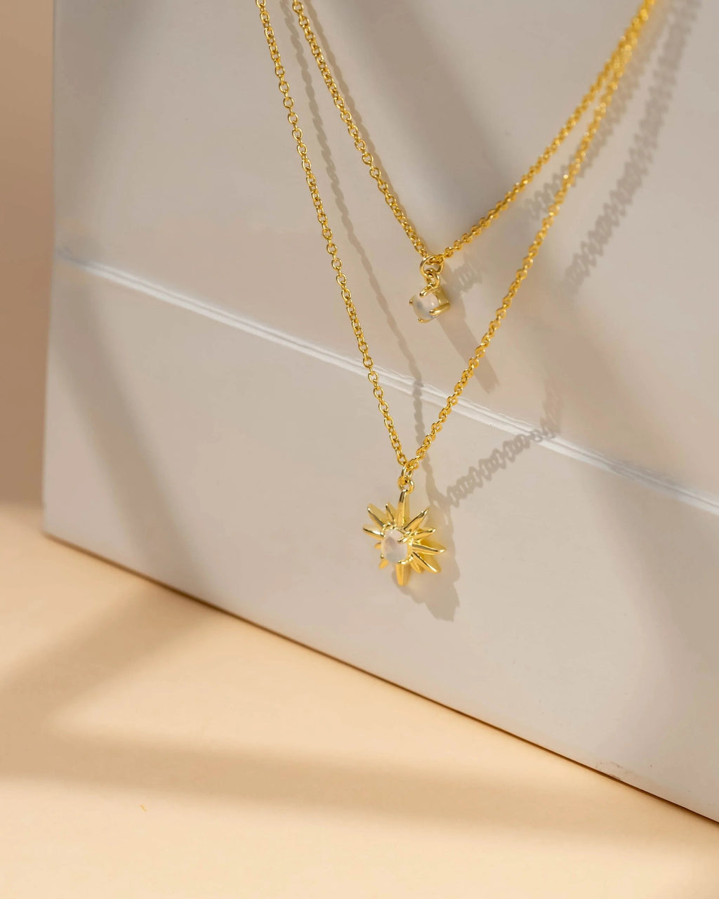 Opal Layered Gold Necklace